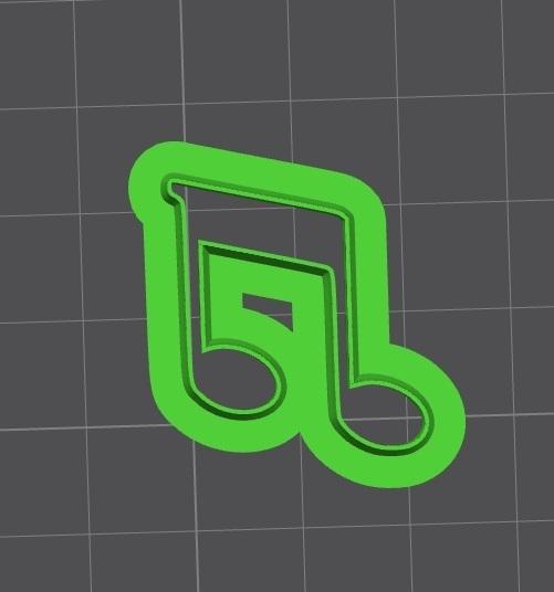 Pack Cutter polymer clay / cookies shape Musical note #1