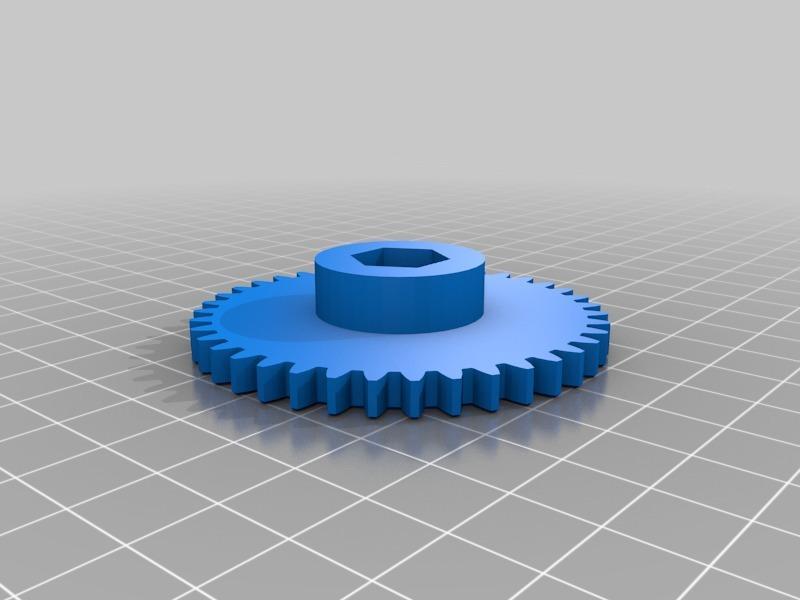 Beveled 39 tooth large wades extruder gear for the Nophead Mendel 90