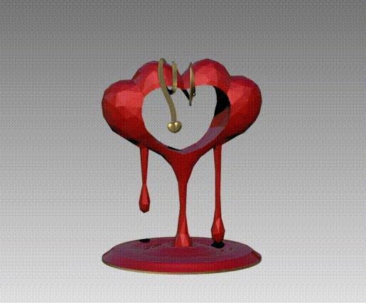 Lowpoly Valentine Hearts Stand