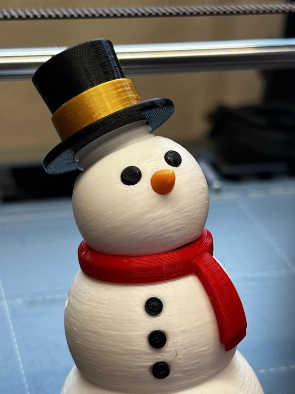 Articulated Snowman Fidget Screw-on Hat