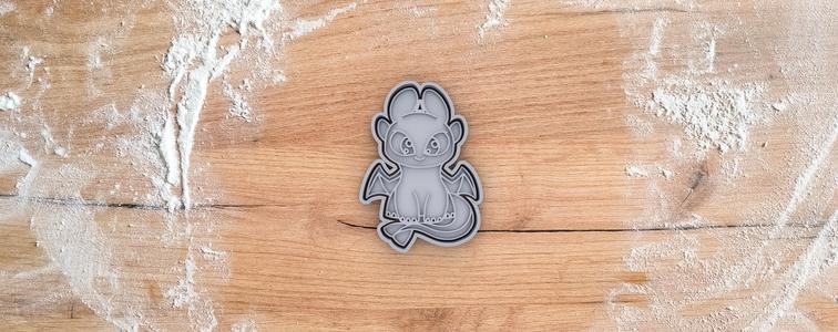Light fury cookie cutter for How to train your dragon