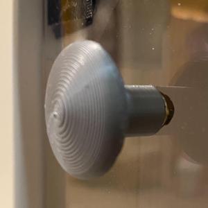 Knob for plexiglass door