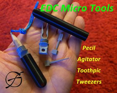 EDC Micro Tools I (Pecil, Agitator, Toothpic, Tweezers)