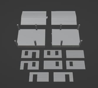 28mm scale Modern Modular Trailer Set