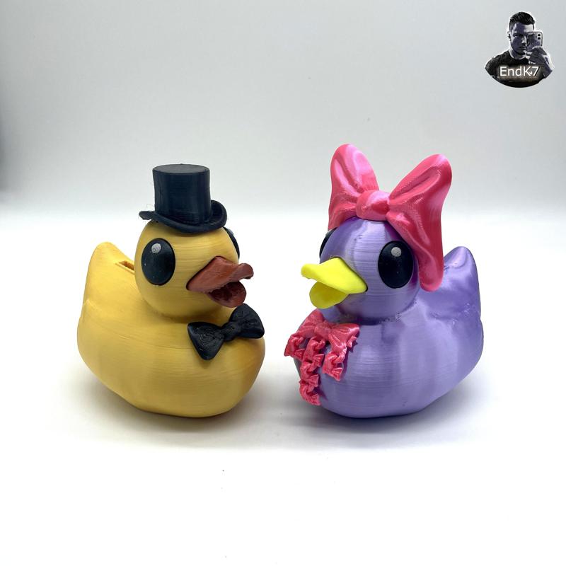 Duck Piggy Bank (Multicolor) - No Supports - Articulated Beak - Separate Parts