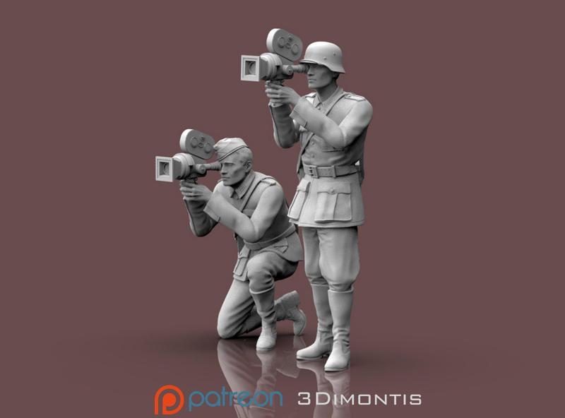 German soldier and movie camera