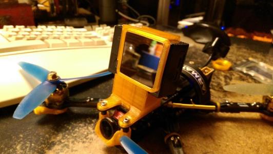 Adjustable 10/20/30-degree GoPro Hero 4 / Crosstour clone Camera Mount for Hyperlite / FPVCycle Glide