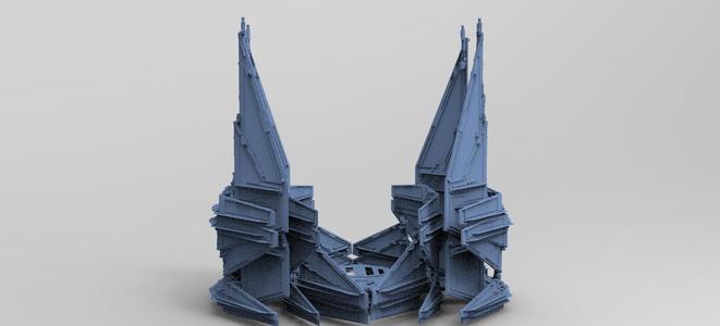 Sci-Fi Ocean Tech ship barrior Shield