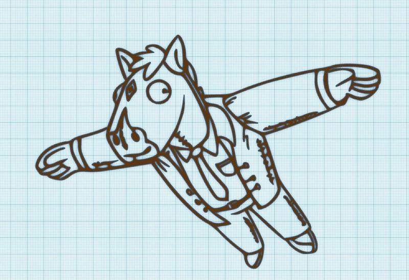 BOJACK HORSEMAN PLUSHIE WALL ART