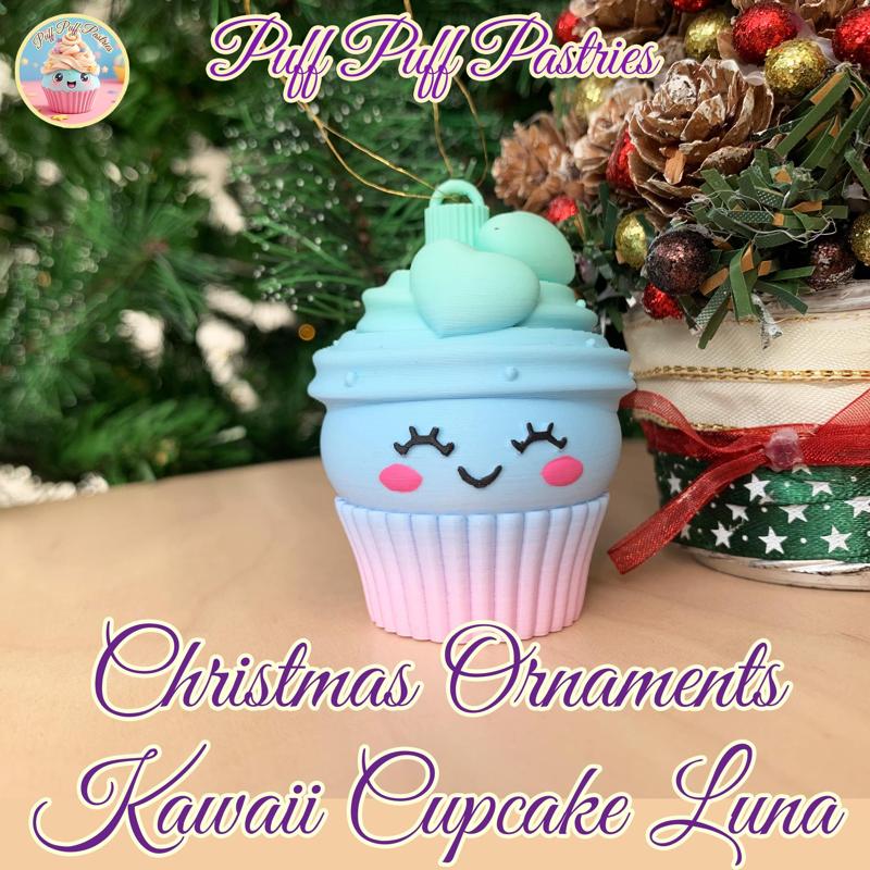 Christmas Ornaments Kawaii Cupcake Luna