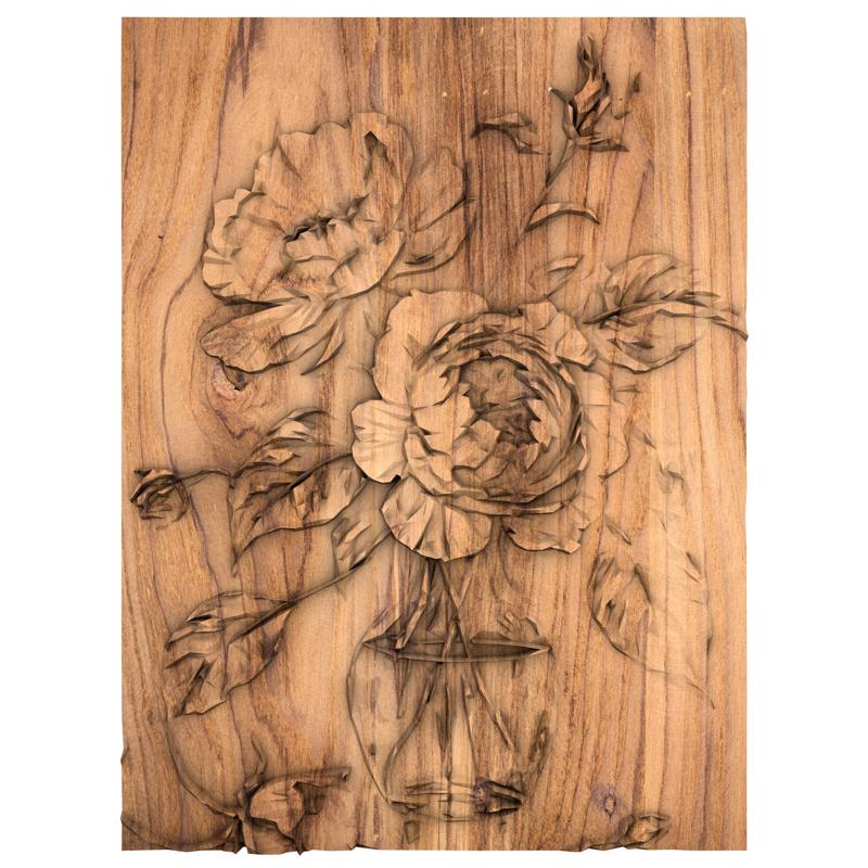 Dark Floral Vintage low poly home decor wall art