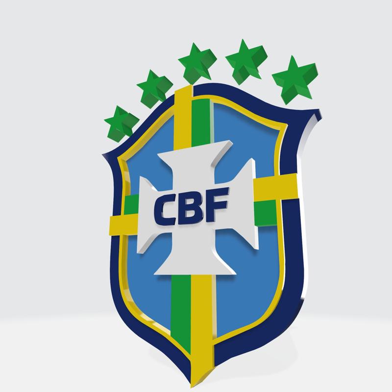 LOGO 3D MODEL BRAZIL NATIONAL FOOTBALL TEAM