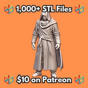 28mm DND Wandering Female Mage Fantasy Miniature MineeForm FDM 3D Print STL File
