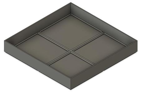 Gridfinity 2x2 Tray (23mm high) GF23-004