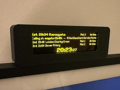 Train Departure Display Case – 3.12" OLED Edition