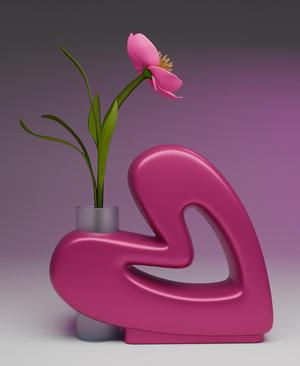 Heart Shaped Flower Vase 