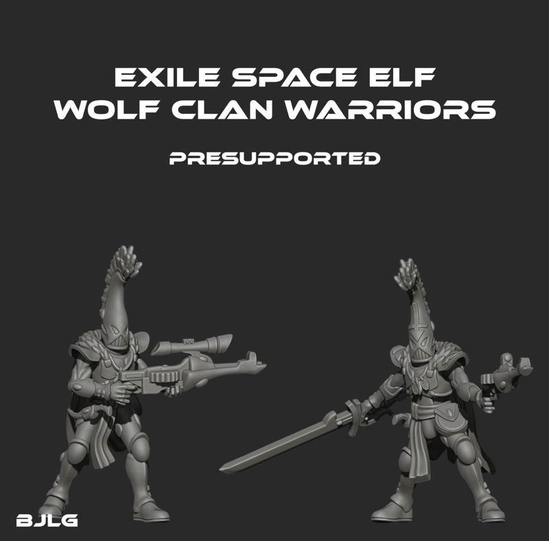 Exile Space Elf Wolf Clan Warriors