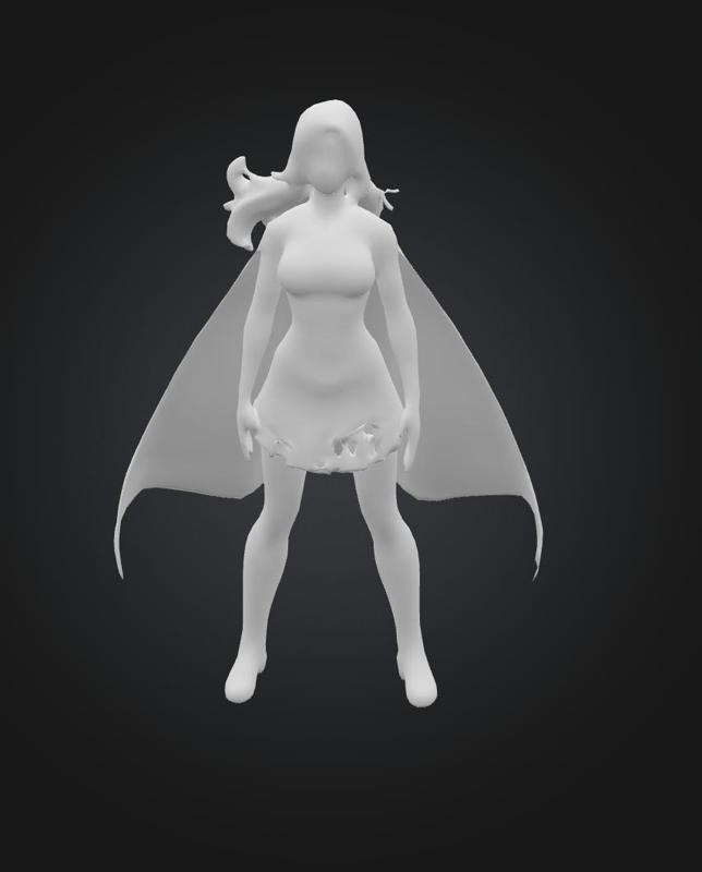 Female Superhero battle damage