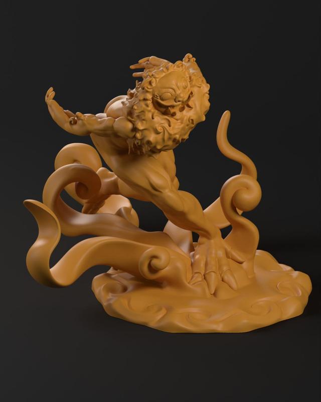 LION RUNNING SCULPTURE