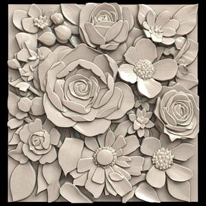 3D Model STL File for CNC Router/Laser & 3D Printer A Glow-in-the-dark Bouquet of Flowers with Secret Messages