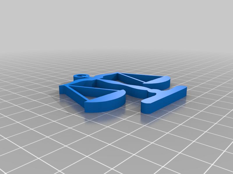 Law scale symbol keychain