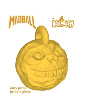MADBALLS . MADBALL KEYCHAIN BALL NUMBER 8 KEY CHAIN