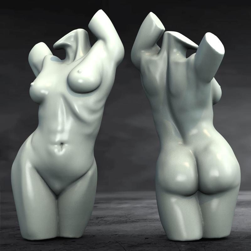 Nude Woman Torso Sculpture 2