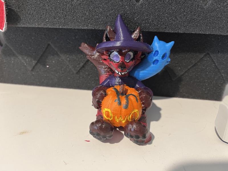 Halloween Furry Figurine - Witch Cat