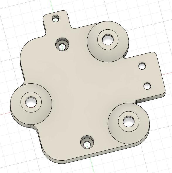 Adafruit Heat Set Insert Press Tri-Bearing Plate (+2mm)