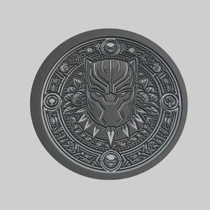 Black Panther: Wakanda Forever Medallion CNC Black Panther 3d Printer Obj Stl