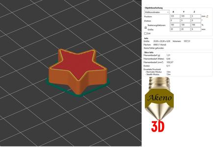 LCD knob in the shape of a star, for Prusa i3 MK3
