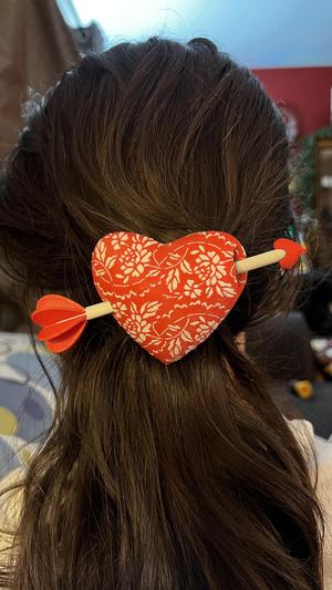 Heart Hairpin themed for Valentine's Day