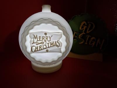 Merry Christmas Sign 3D Christmas Ornament Light