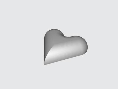 a very simple heart-shaped magnet body