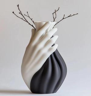 Tender Hold Vase – Artistic Hand-Hugged Flower Vase