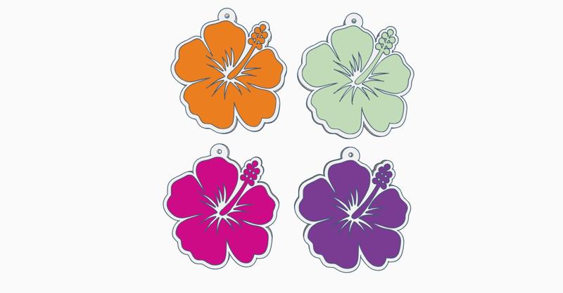 Flower surf keychain
