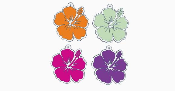 Flower surf keychain
