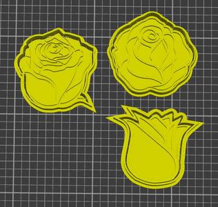 Rose cookie cutters