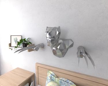Wolverine wall lowpoly