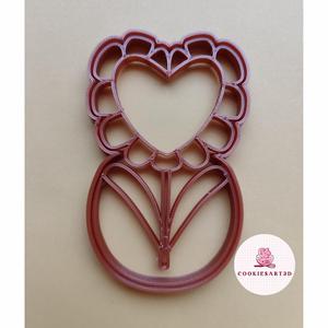 Flower Heart Cookie Cutter / Flower Heart Cookie Cutter