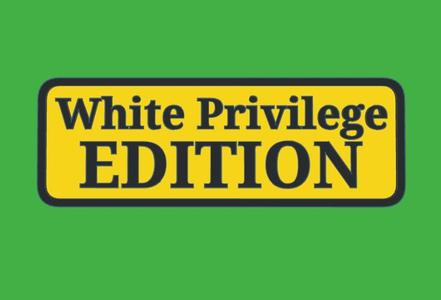 White Privilege EDITION Funny Car Badge v2