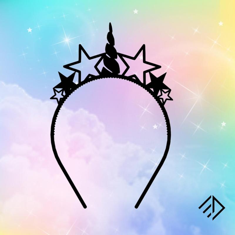 Headband / Headband - Star - Unicorn - Carnival - Child - Hair accessories - Headdress
