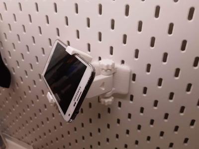 Adjustable Skadis phone mount