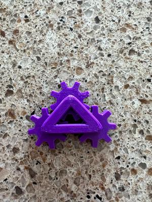 Triple gear fidget toy