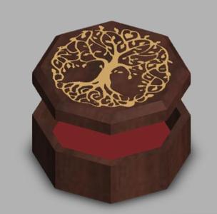 Tree of Life jewelry box, dice box, gift box. 