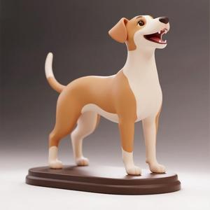 1087 Colorful Laughing Galgo Dog on Base, pug, dachshund, poodle, cat, dog, monkey, elephant, beagle, bear, lion, fox, bull terrier, pomeranian, galgo, wolf, doberman pinscher, newfoundland, crocodile
