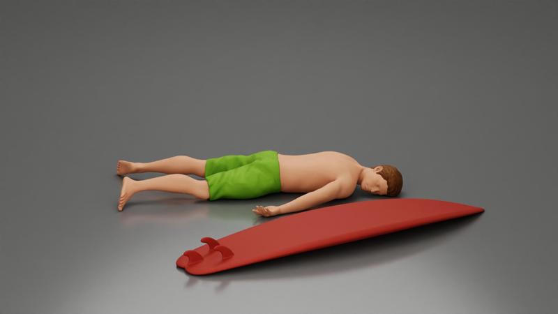 Surfer washed ashore after drowning thrown by the sea