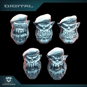 Orc Commando Heads