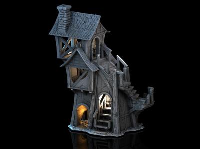 Ruined House - Medieval Town Set