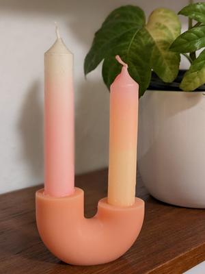 U Shaped Double Candle Holder 28.5 candles